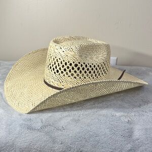Twister Bangora Straw Cowboy Hat • Made in Mexico • 7 1/4 • Like New